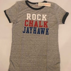 Kansas Jayhawks Rock Chalk T-Shirt Women’s XL